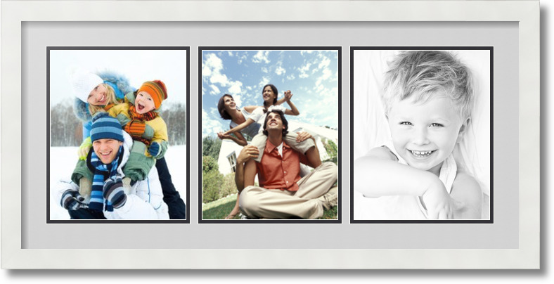 ArtToFrames Collage Mat Picture Photo Frame 3 8x10" Openings in Satin White 25 - Picture 24 of 62