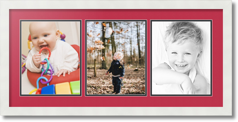 ArtToFrames Collage Mat Picture Photo Frame 3 8x10" Openings in Satin White 25 - Picture 51 of 62