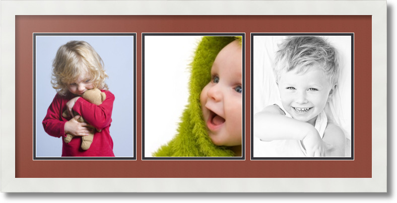 ArtToFrames Collage Mat Picture Photo Frame 3 8x10" Openings in Satin White 25 - Picture 14 of 62
