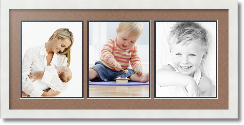 ArtToFrames Collage Mat Picture Photo Frame 3 8x10" Openings in Satin White 25 - Picture 18 of 62