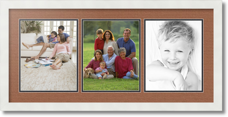 ArtToFrames Collage Mat Picture Photo Frame 3 8x10" Openings in Satin White 25 - Picture 16 of 62