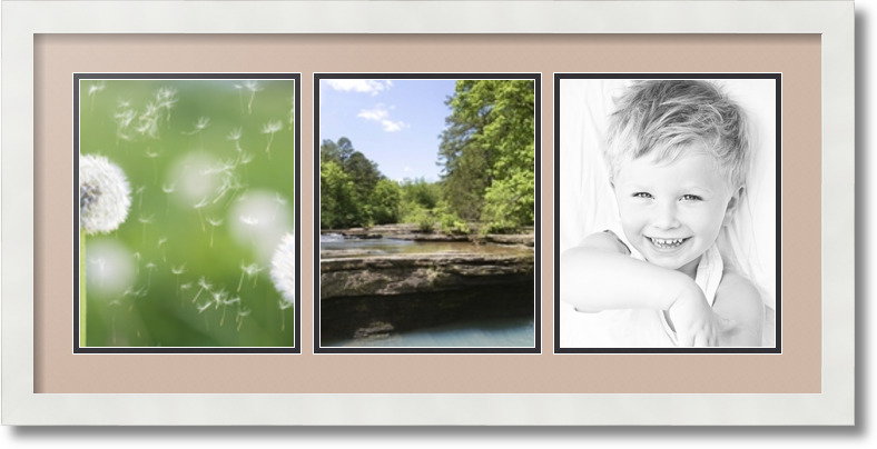 ArtToFrames Collage Mat Picture Photo Frame 3 8x10" Openings in Satin White 25 - Picture 25 of 62