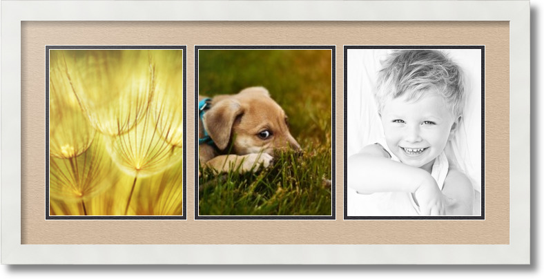 ArtToFrames Collage Mat Picture Photo Frame 3 8x10" Openings in Satin White 25 - Picture 19 of 62