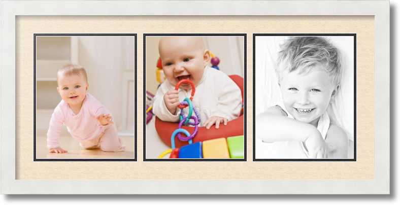 ArtToFrames Collage Mat Picture Photo Frame 3 8x10" Openings in Satin White 25 - Picture 36 of 62