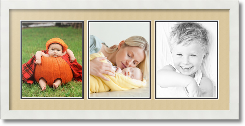 ArtToFrames Collage Mat Picture Photo Frame 3 8x10" Openings in Satin White 25 - Picture 31 of 62