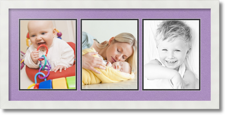 ArtToFrames Collage Mat Picture Photo Frame 3 8x10" Openings in Satin White 25 - Picture 44 of 62