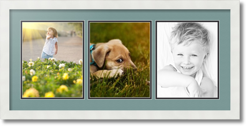 ArtToFrames Collage Mat Picture Photo Frame 3 8x10" Openings in Satin White 25 - Picture 32 of 62