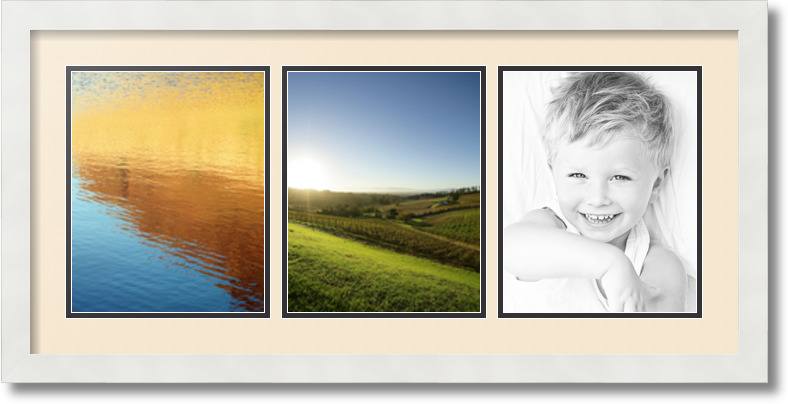 ArtToFrames Collage Mat Picture Photo Frame 3 8x10" Openings in Satin White 25 - Picture 34 of 62