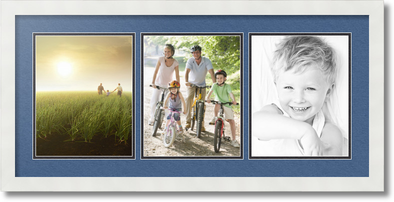 ArtToFrames Collage Mat Picture Photo Frame 3 8x10" Openings in Satin White 25 - Picture 11 of 62