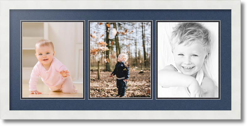 ArtToFrames Collage Mat Picture Photo Frame 3 8x10" Openings in Satin White 25 - Picture 10 of 62