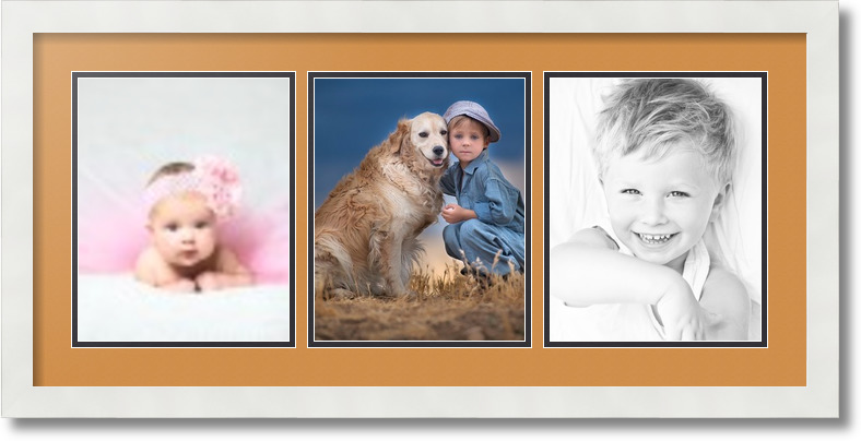 ArtToFrames Collage Mat Picture Photo Frame 3 8x10" Openings in Satin White 25 - Picture 40 of 62