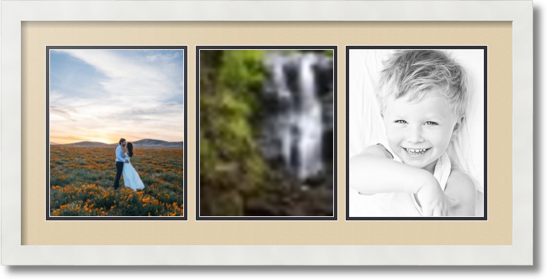 ArtToFrames Collage Mat Picture Photo Frame 3 8x10" Openings in Satin White 25 - Picture 23 of 62