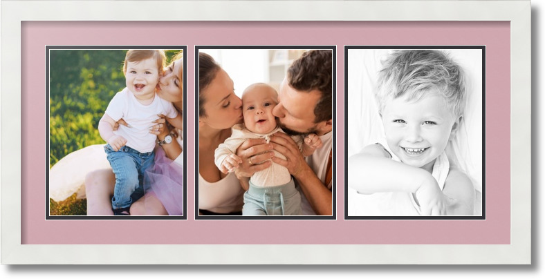 ArtToFrames Collage Mat Picture Photo Frame 3 8x10" Openings in Satin White 25 - Picture 45 of 62