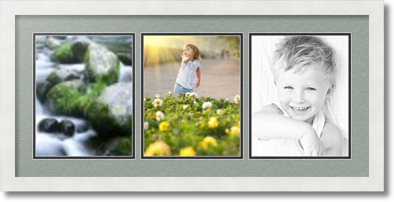 ArtToFrames Collage Mat Picture Photo Frame 3 8x10" Openings in Satin White 25 - Picture 33 of 62