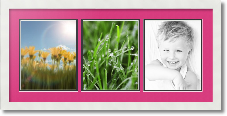 ArtToFrames Collage Mat Picture Photo Frame 3 8x10" Openings in Satin White 25 - Picture 46 of 62