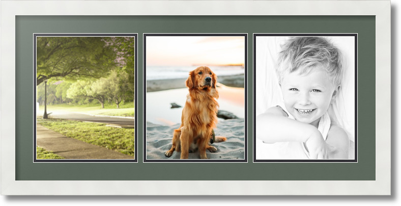 ArtToFrames Collage Mat Picture Photo Frame 3 8x10" Openings in Satin White 25 - Picture 30 of 62