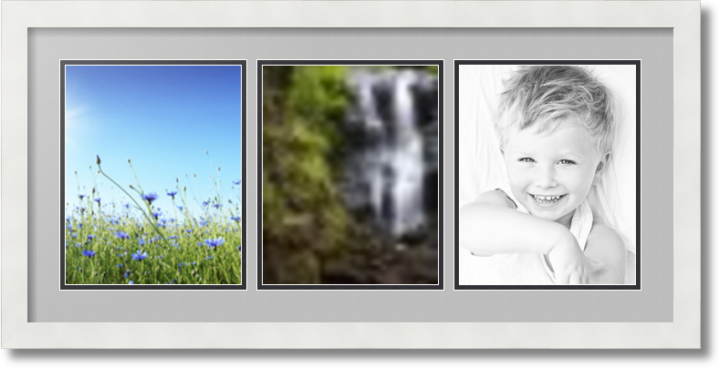 ArtToFrames Collage Mat Picture Photo Frame 3 8x10" Openings in Satin White 25 - Picture 28 of 62