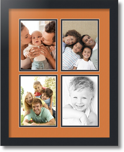 ArtToFrames Collage Mat Picture Photo Frame - 4 5x7" Openings in Satin Black 3