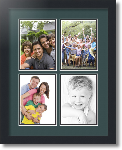 ArtToFrames Collage Mat Picture Photo Frame - 4 5x7" Openings in Satin Black 3