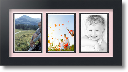 ArtToFrames Collage Mat Picture Photo Frame 3 3.5x5" Openings in Satin Black 31 - Picture 43 of 62