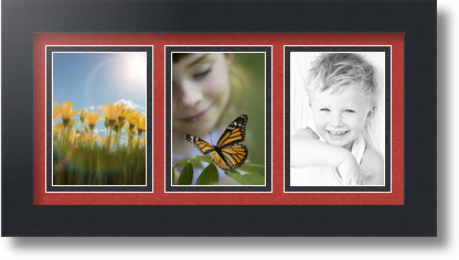 ArtToFrames Collage Mat Picture Photo Frame 3 3.5x5" Openings in Satin Black 31 - Picture 48 of 62