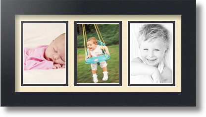 ArtToFrames Collage Mat Picture Photo Frame 3 3.5x5" Openings in Satin Black 31 - Picture 35 of 62