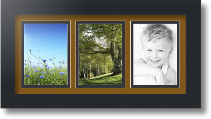 ArtToFrames Collage Mat Picture Photo Frame 3 3.5x5" Openings in Satin Black 31 - Picture 21 of 62