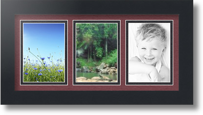 ArtToFrames Collage Mat Picture Photo Frame 3 3.5x5" Openings in Satin Black 31 - Picture 49 of 62