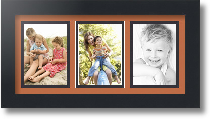 ArtToFrames Collage Mat Picture Photo Frame 3 3.5x5" Openings in Satin Black 31 - Picture 42 of 62