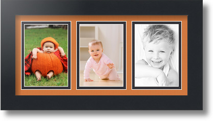 ArtToFrames Collage Mat Picture Photo Frame 3 3.5x5" Openings in Satin Black 31 - Picture 41 of 62