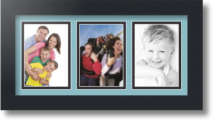 ArtToFrames Collage Mat Picture Photo Frame 3 3.5x5" Openings in Satin Black 31 - Picture 8 of 62