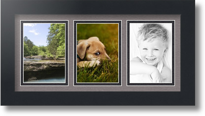 ArtToFrames Collage Mat Picture Photo Frame 3 3.5x5" Openings in Satin Black 31 - Picture 27 of 62