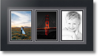ArtToFrames Collage Mat Picture Photo Frame 3 3.5x5" Openings in Satin Black 31 - Picture 26 of 62