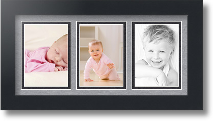 ArtToFrames Collage Mat Picture Photo Frame 3 3.5x5" Openings in Satin Black 31 - Picture 53 of 62