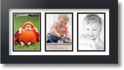 ArtToFrames Collage Mat Picture Photo Frame 3 3.5x5" Openings in Satin Black 31 - Picture 59 of 62