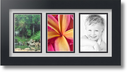 ArtToFrames Collage Mat Picture Photo Frame 3 3.5x5" Openings in Satin Black 31 - Picture 24 of 62