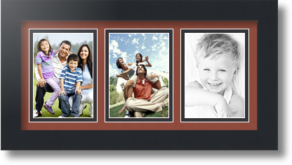 ArtToFrames Collage Mat Picture Photo Frame 3 3.5x5" Openings in Satin Black 31 - Picture 14 of 62