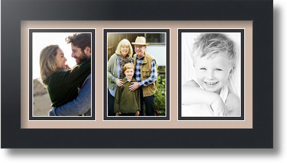 ArtToFrames Collage Mat Picture Photo Frame 3 3.5x5" Openings in Satin Black 31 - Picture 25 of 62