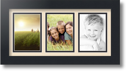 ArtToFrames Collage Mat Picture Photo Frame 3 3.5x5" Openings in Satin Black 31 - Picture 36 of 62