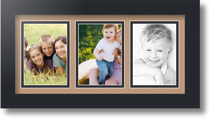 ArtToFrames Collage Mat Picture Photo Frame 3 3.5x5" Openings in Satin Black 31 - Picture 15 of 62