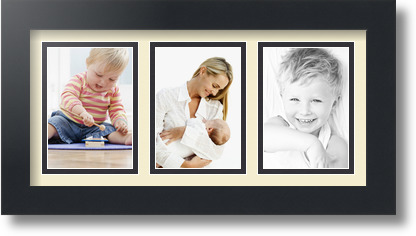 ArtToFrames Collage Mat Picture Photo Frame 3 3.5x5" Openings in Satin Black 31 - Picture 39 of 62