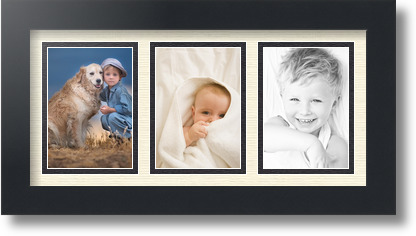 ArtToFrames Collage Mat Picture Photo Frame 3 3.5x5" Openings in Satin Black 31 - Picture 37 of 62