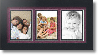 ArtToFrames Collage Mat Picture Photo Frame 3 3.5x5" Openings in Satin Black 31 - Picture 52 of 62