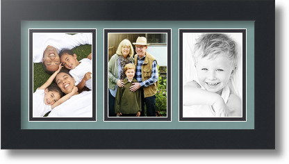 ArtToFrames Collage Mat Picture Photo Frame 3 3.5x5" Openings in Satin Black 31 - Picture 32 of 62