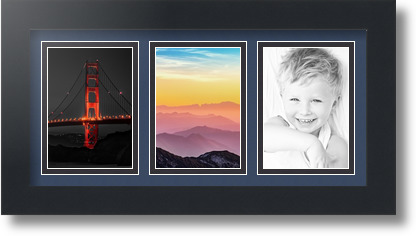 ArtToFrames Collage Mat Picture Photo Frame 3 3.5x5" Openings in Satin Black 31 - Picture 10 of 62