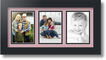 ArtToFrames Collage Mat Picture Photo Frame 3 3.5x5" Openings in Satin Black 31 - Picture 45 of 62