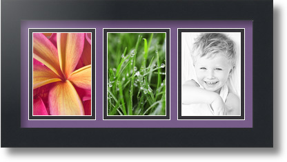 ArtToFrames Collage Mat Picture Photo Frame 3 3.5x5" Openings in Satin Black 31 - Picture 47 of 62