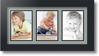 ArtToFrames Collage Mat Picture Photo Frame 3 3.5x5" Openings in Satin Black 31 - Picture 33 of 62