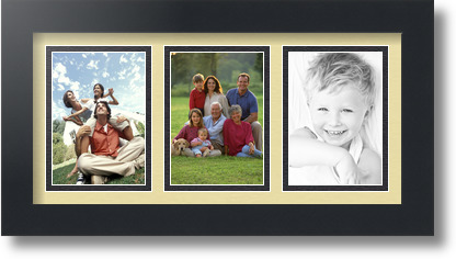 ArtToFrames Collage Mat Picture Photo Frame 3 3.5x5" Openings in Satin Black 31 - Picture 61 of 62