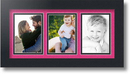 ArtToFrames Collage Mat Picture Photo Frame 3 3.5x5" Openings in Satin Black 31 - Picture 46 of 62